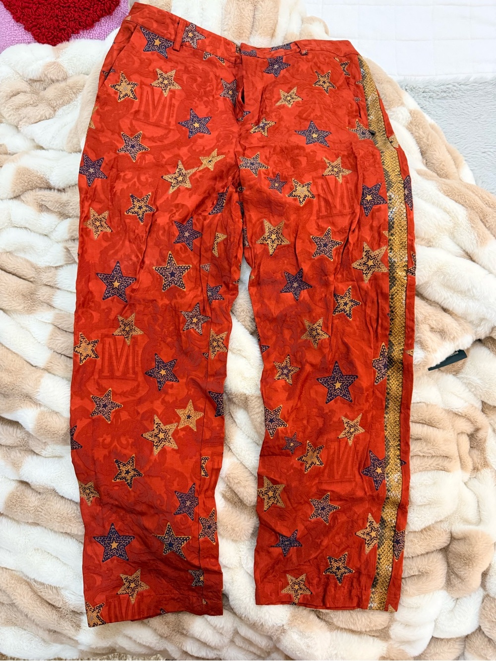 Scotch & Soda Red wide leg pants MEDIUM